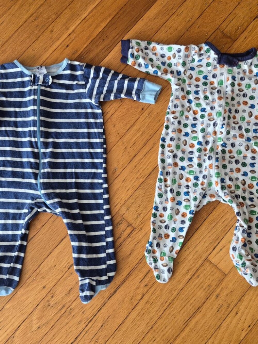 2  footie pajamas by Gerber (3-6 month)